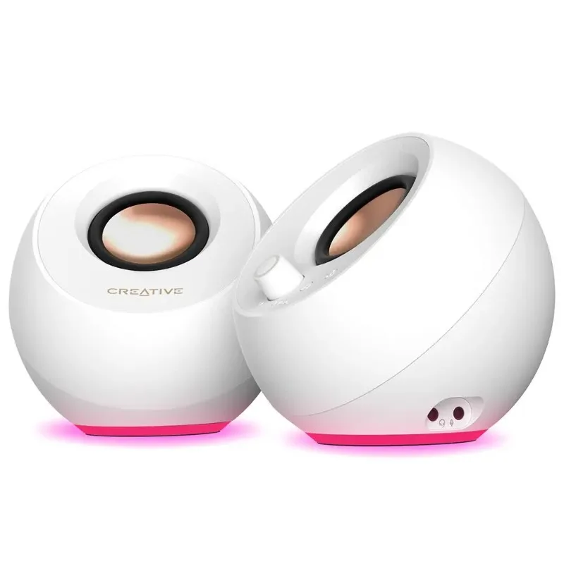 

Creative PebblePro Bluetooth 5.3 Speaker RGB Lighting Audiovisual Upgraded Desktop Sound System RGB Cool Lighting 200 Music game