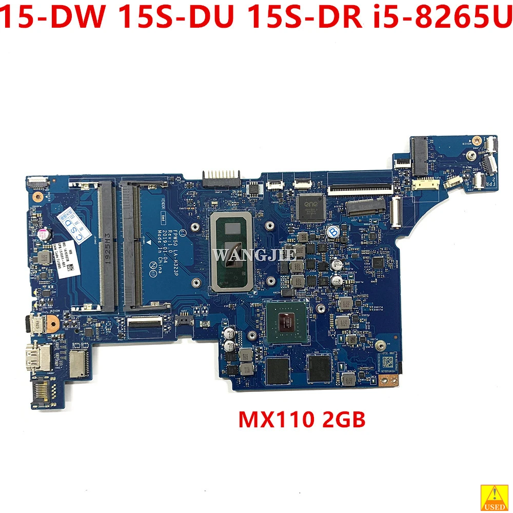 FPW50 LA-H323P L51991-601 L51991-001 Used For HP 15-DW 15S-DU 15S-DR Laptop Motherboard i5-8265U GPU MX110 2GB 100% Working