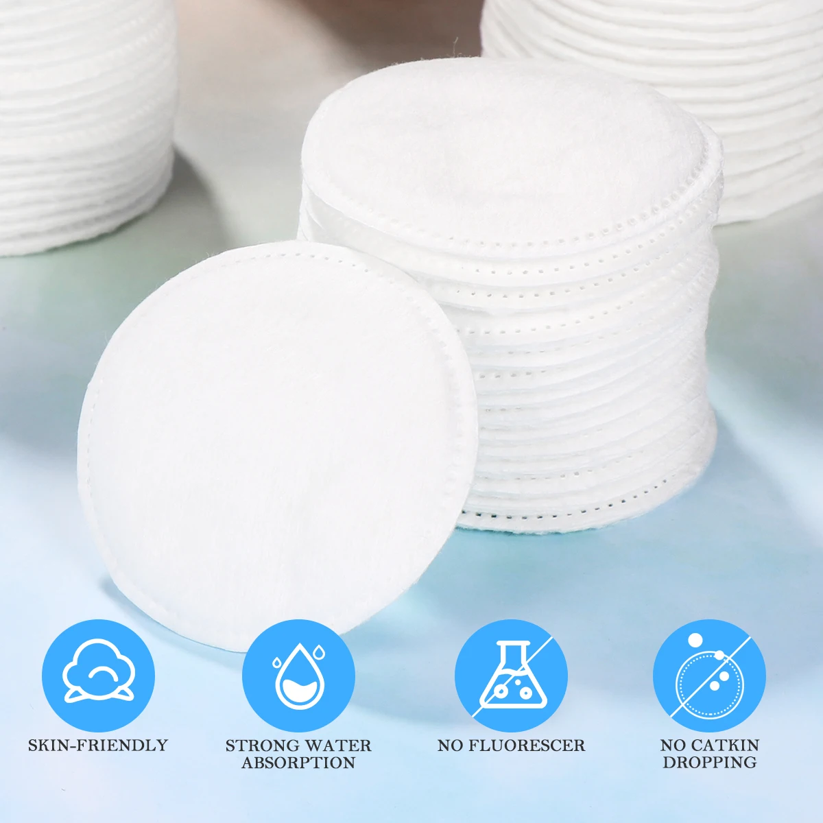 200 pcs Disposable Facial Make Up Cotton Pad Soft Absorbent for Makeup Removal Daily Cleansing Beauty Salon Essential Tool