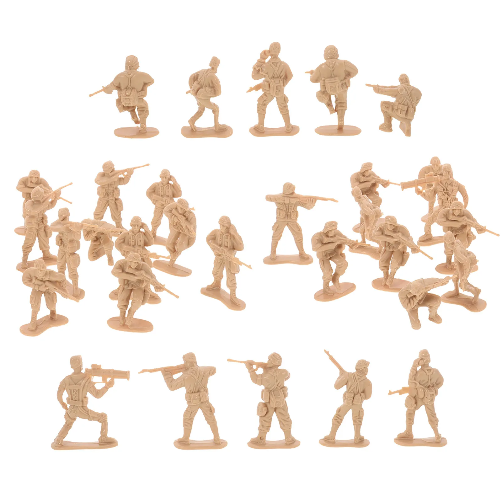 

100Pcs Miniature Soldier Figures Plastic Realistic Tiny People for Sand Table Micro Landscaping Desk Decor Home Office Garden