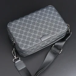 Stylish Plaid Shoulder Bag for Men