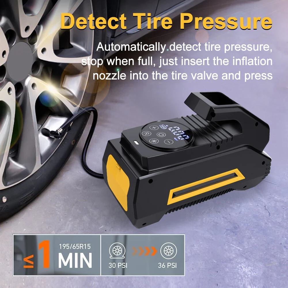 EAFC Portable 22-Cylinder  Car Tyre InflatorAir Compressor  High-PressureTire Inflator Vehicle Mounted Air Pump for Sedan SUV