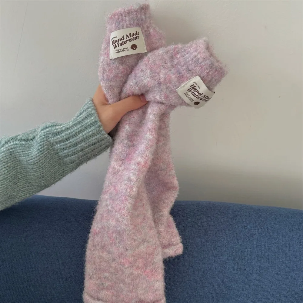 

Trendy Colorful Kintted Y2k Leg Warmers Winter Sweet Plush Stockings Hosiery Footcover Warm Leg Cover Fall Winter