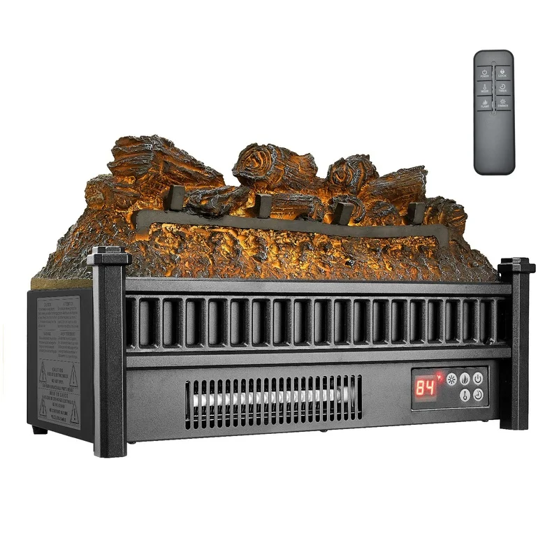 

20 Inch Electric Fireplace with Remote Control, 5 Flame Settings, Timer