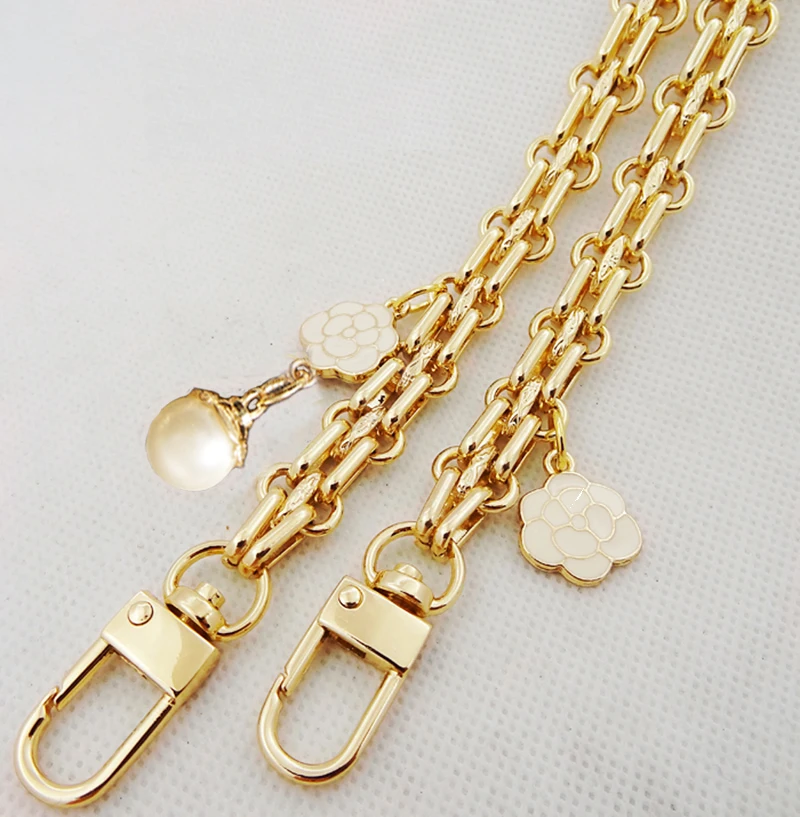 

Fashion 12mm Replacement Gold Metal Handbag Purse Chain Replacement DIY 30cm-160cm Shoulder Crossbody Bag Strap Handle for O Bag