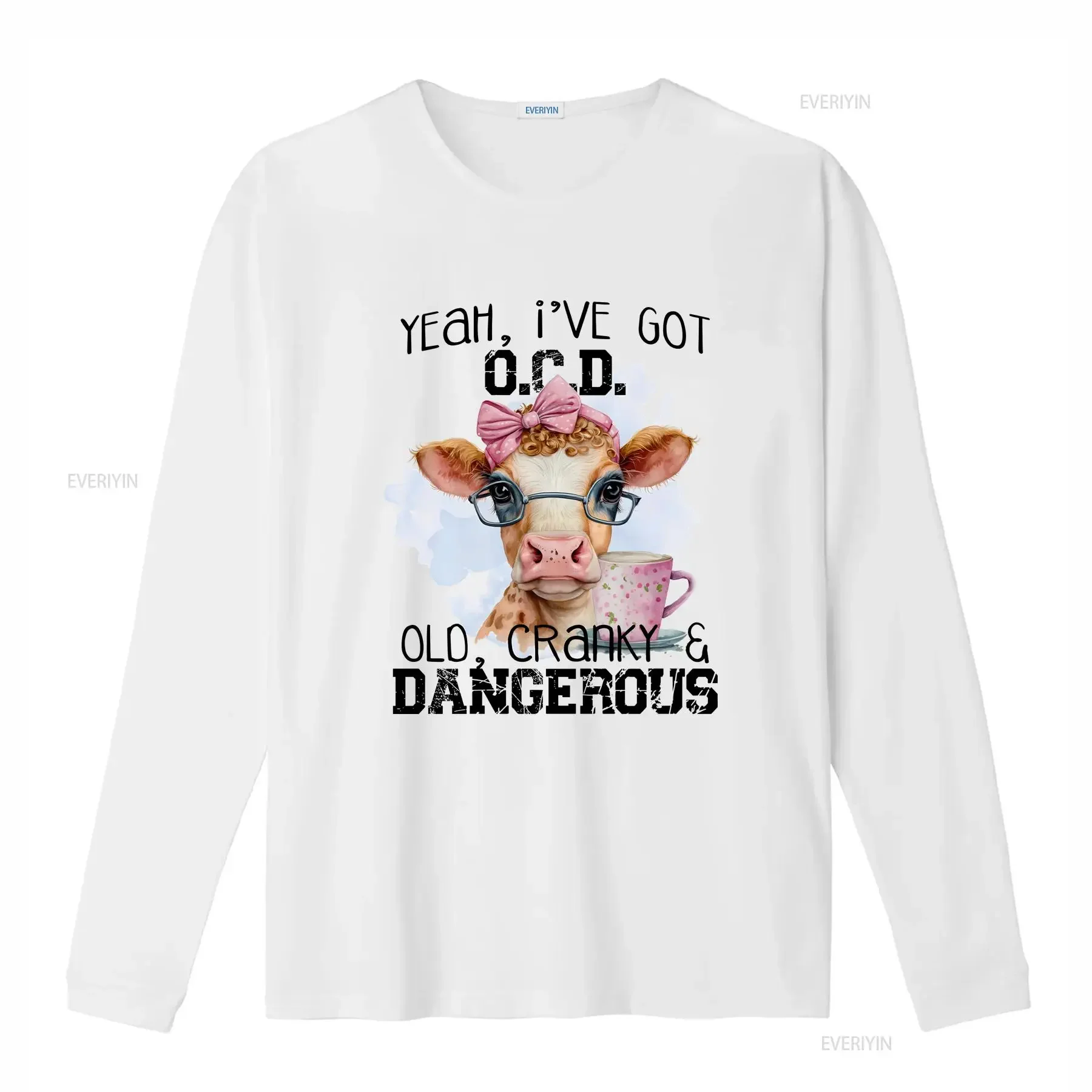Yeah I Got OCD Old Cranky And Dangerous Ladies T Shirt Sizes Small 2XL vintage Washed Breathable fashion Slightly homme