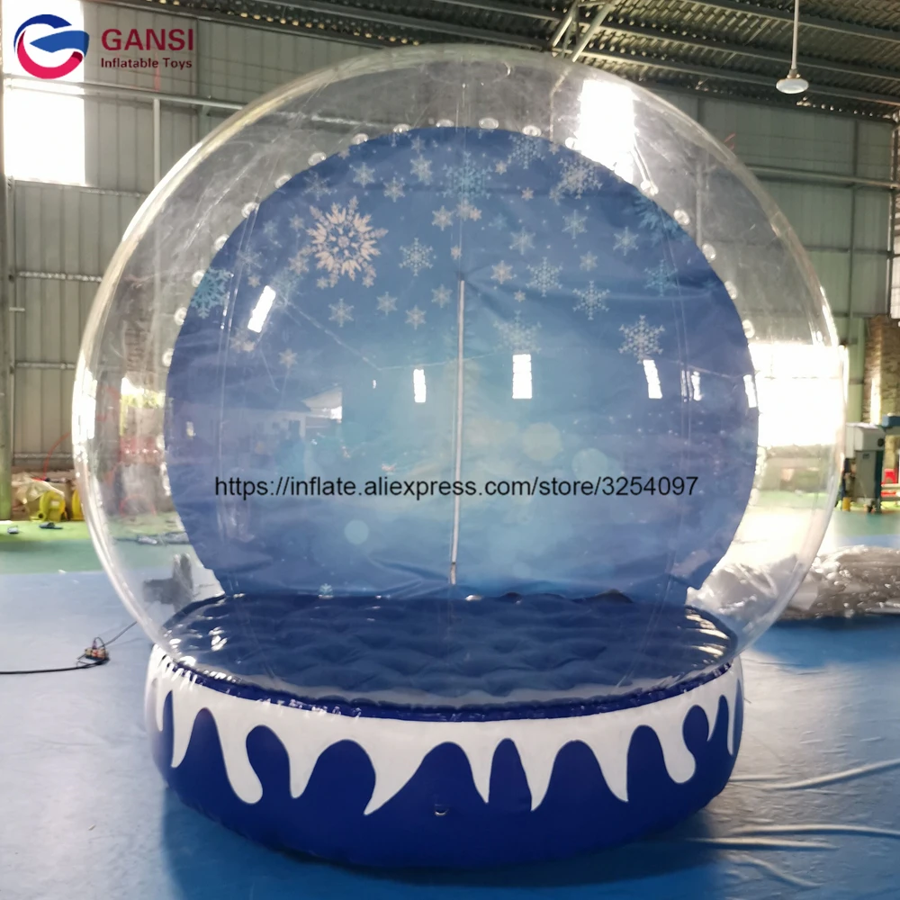 Cheap customized snow globe inflatable bounce house inflatable christmas inflatable snow globe for advertising