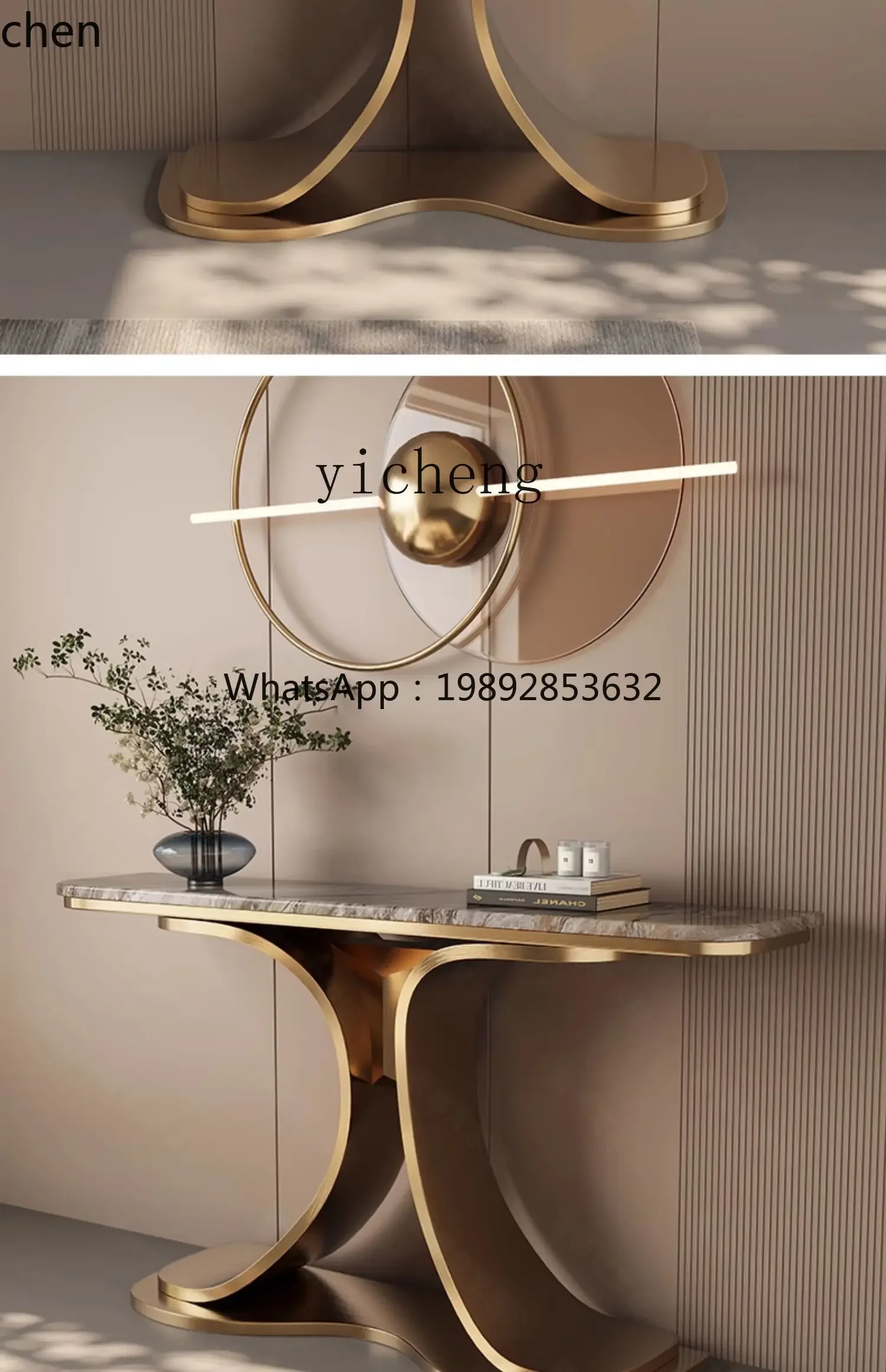 DSA Natural marble modern light luxury high-end household entrance hall against the wall entrance partition cabinet table