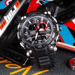 Smael Top Luxury Watches Men Dual Display Watch Waterproof Sport Wristwatch Mens Military Army Clock Male 1921 Relogio Masculino