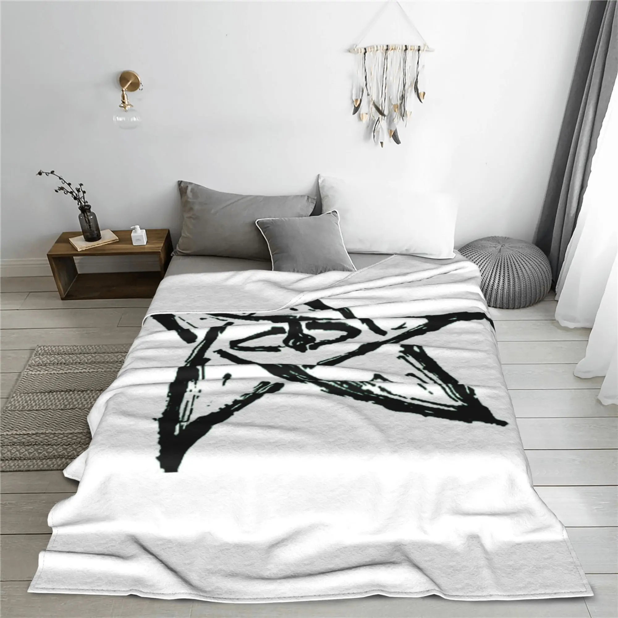 Call of Cthulhu, The Elder Sign Ink Black Blanket Fleece Sofa Throw Blanket for Couch Bedding Travel Throws Bedspread Quilt