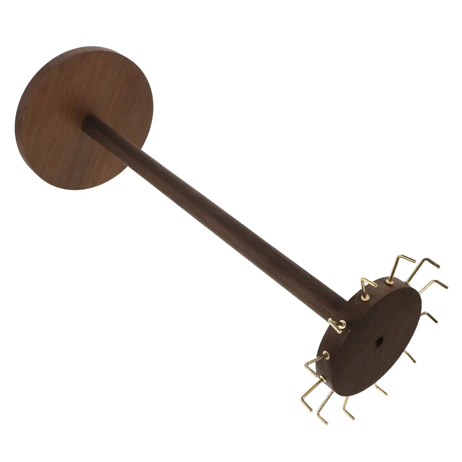 

Jewelry Display Tower Natural Wood Necklace Holder Stand with Hooks for Bracelets Rings Chain Organizing Countertop Showcase