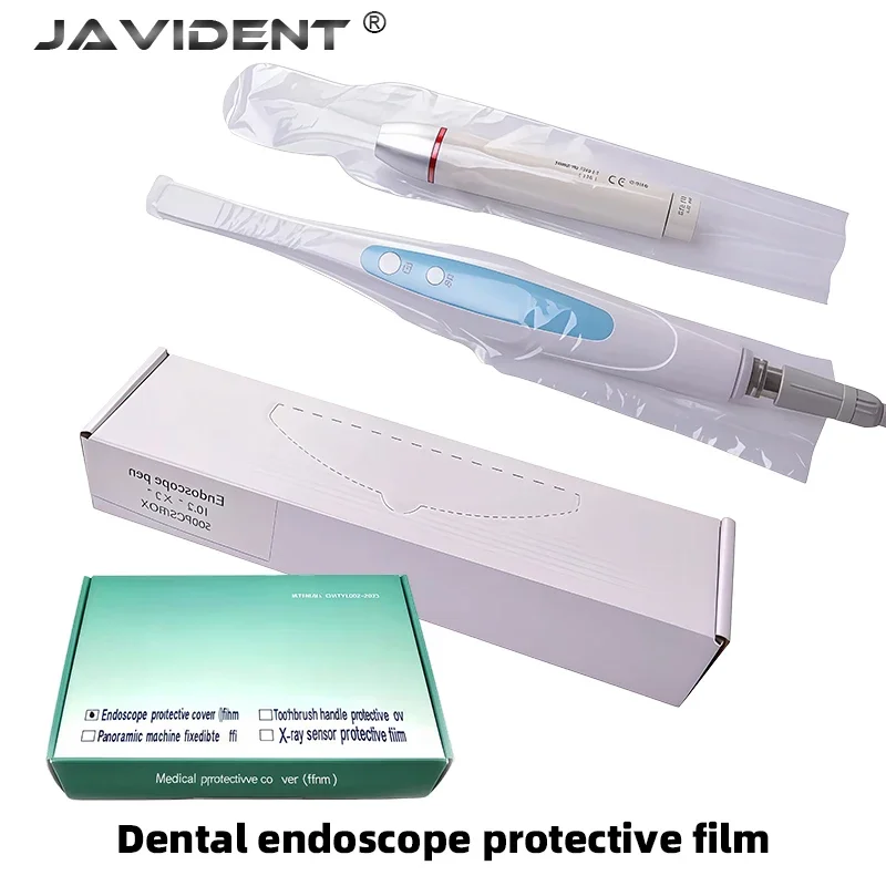 100Pcs/Box Disposable Dental Endoscope Intraoral Camera Protective Sleeves Sheath Covers Dental Camera Cover Film Handle Sleeve