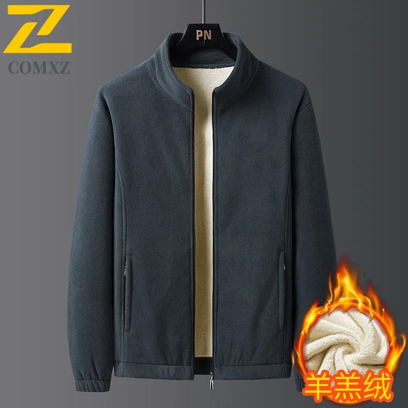 

COMXZ Мужская стеганая куртка Классический бейсбольный воротник для путешествий на открытом воздухе Теплая стеганая куртка для поездок на работу Офисная легкая зимняя парка