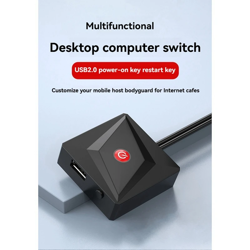 Top-Desktop-Computer Desktop Switch PC Motherboard Externer Start Power-Taste Verlängerungskabel für Home Office