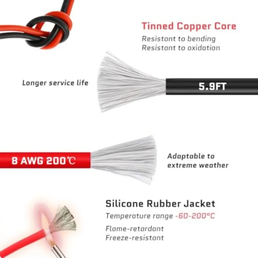 8AWG auto booster cable