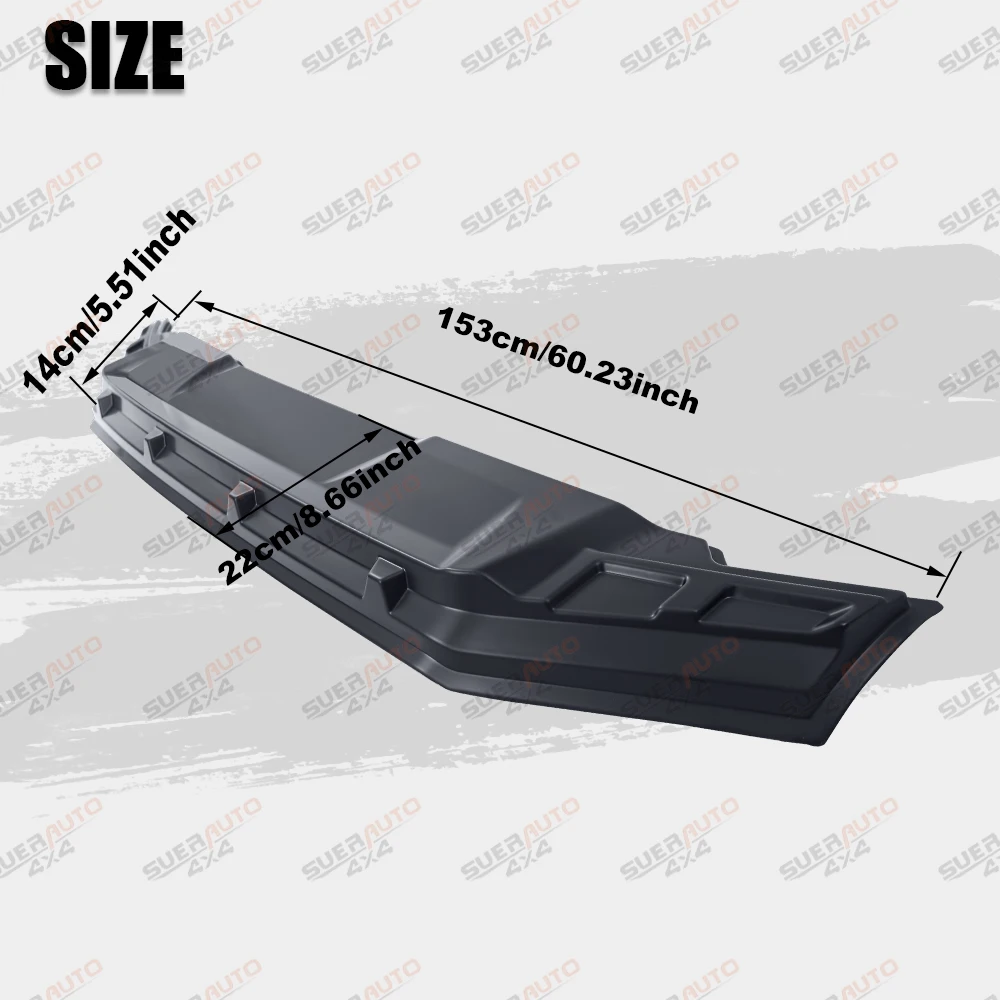 Bonnet Guard For Ford Ranger T9 WILDTRAK RAPTOR 2023 2024 2025 2026 Bonnet Protector ABS Matte Black Off Road Car Accessories
