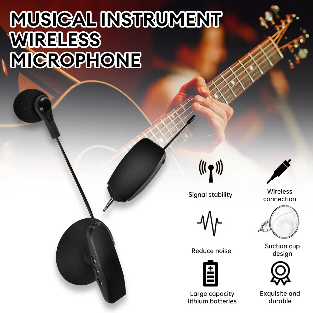 Wireless Microphone For String Instruments Music Instrument Microphones Violin Guitar Pipa Dedicated Mic Speaker Plug and Play