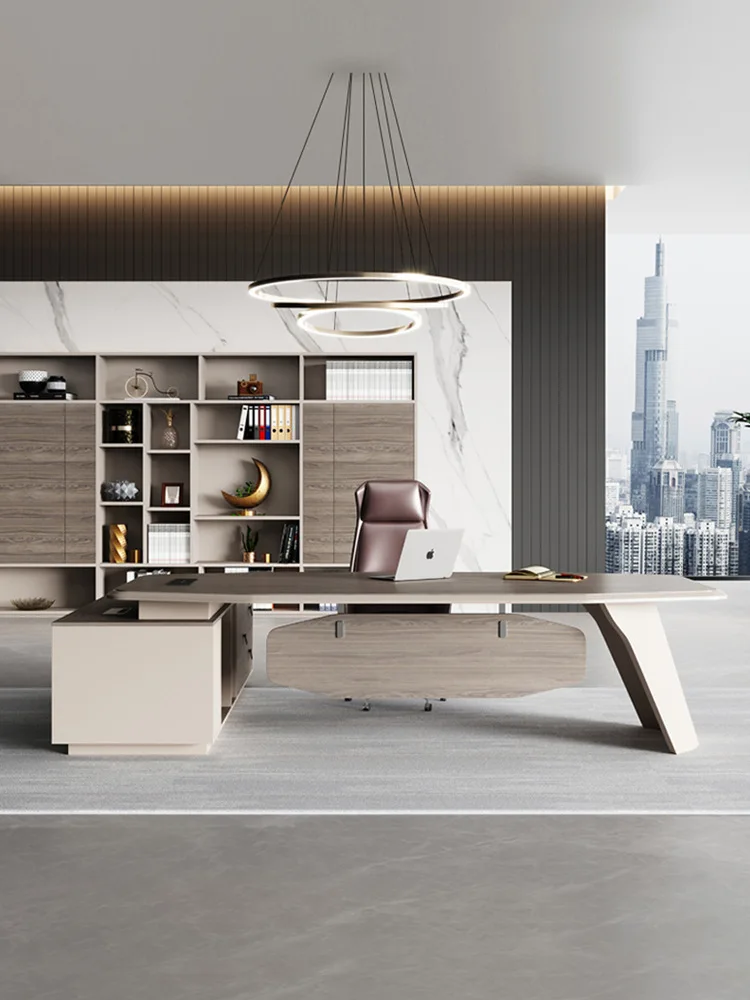 Boss Table, Simple Modern President Table, Supervisor, Office Table, Light Luxury, Office Desk And Chair