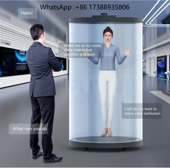 Interactive 3D AI Digital Human Holographic Display Cabinet Holobox for Museum Exhibitions Touch Screen Indoor Education Use OEM