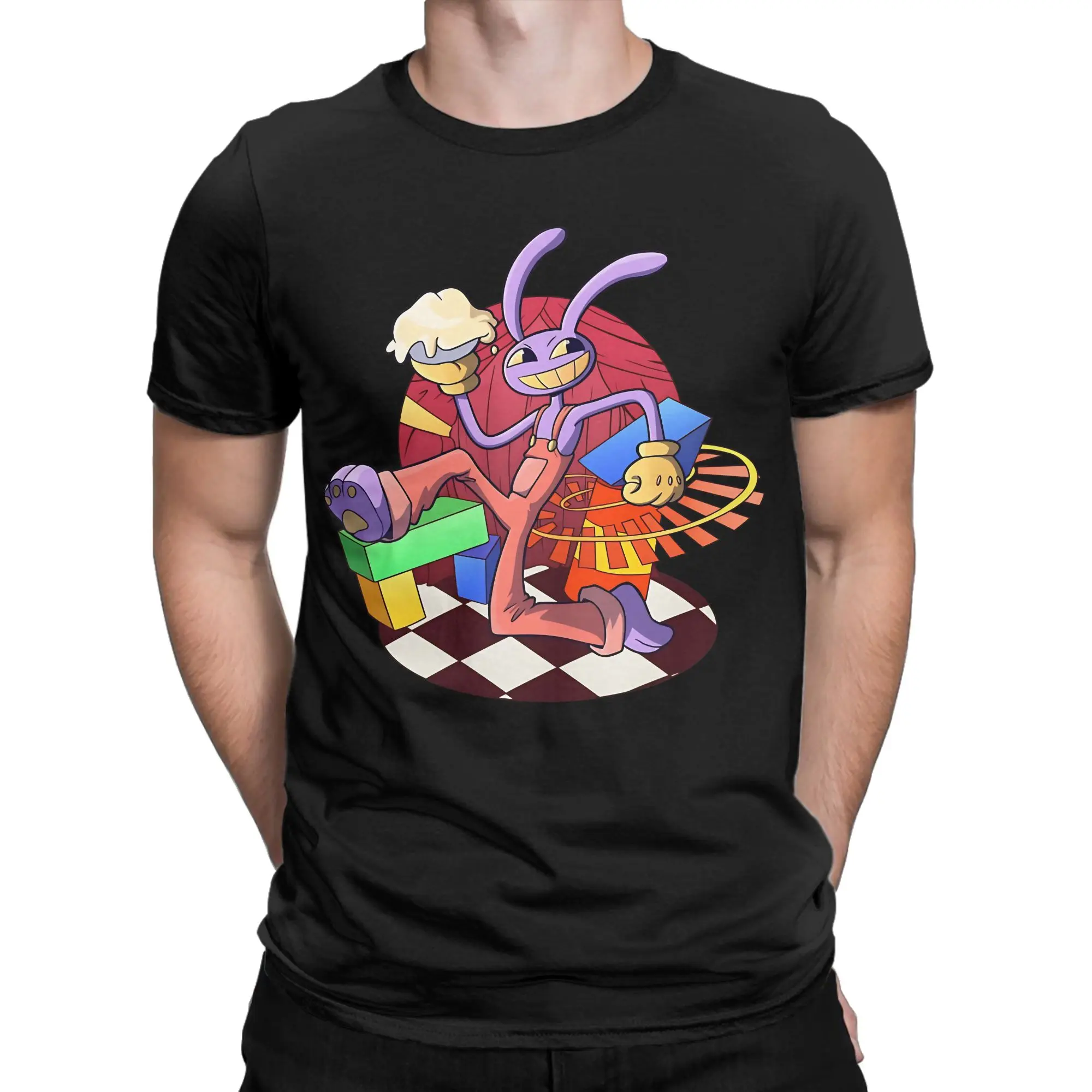 The Amazing Digital Circus Jax Men T Shirt  Novelty Tees Short Sleeve Round Collar T-Shirt 100% Cotton Birthday Present Clothes