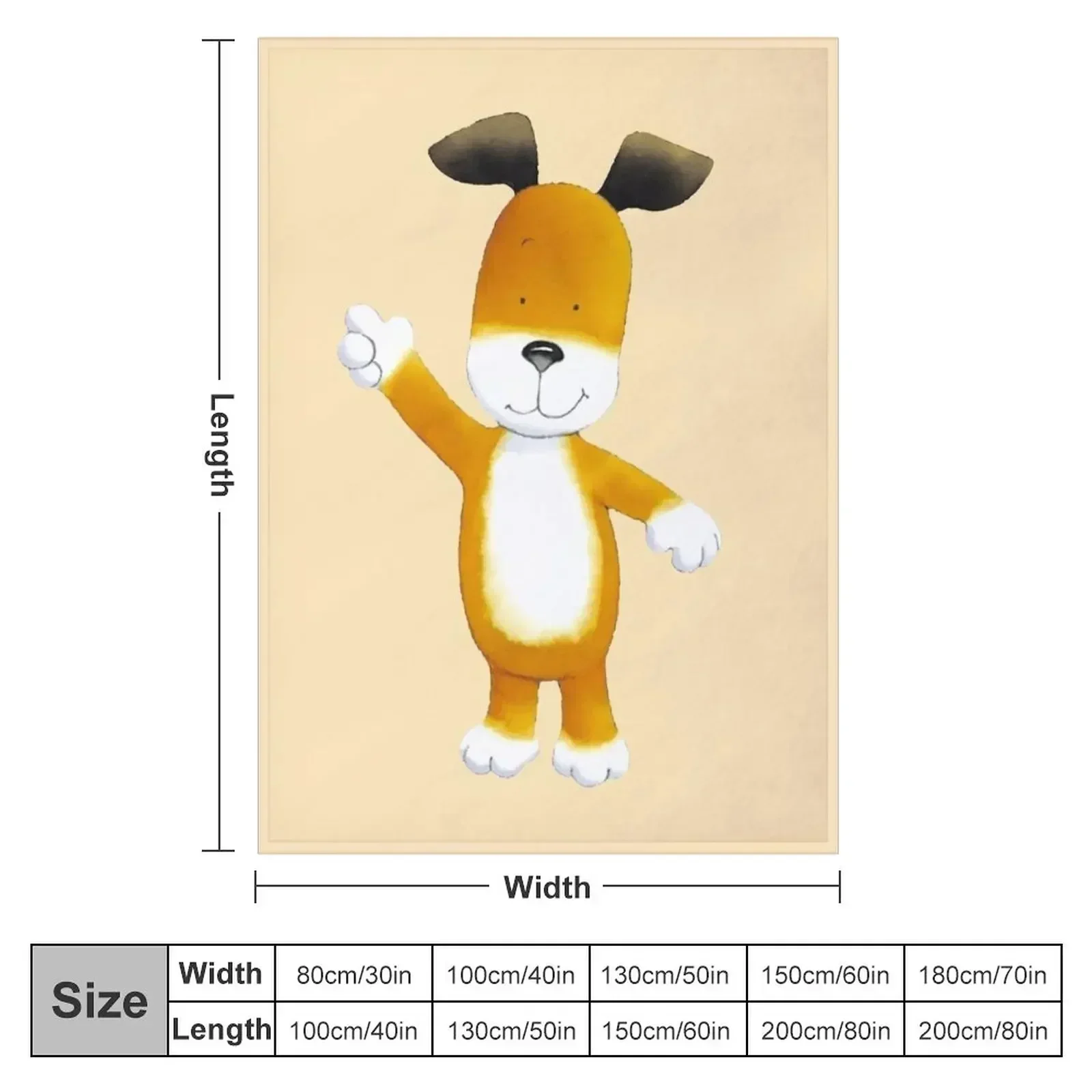 Kipper the dog Throw Blanket couch cozy soft plush fuzzy picnic outdoor blanket