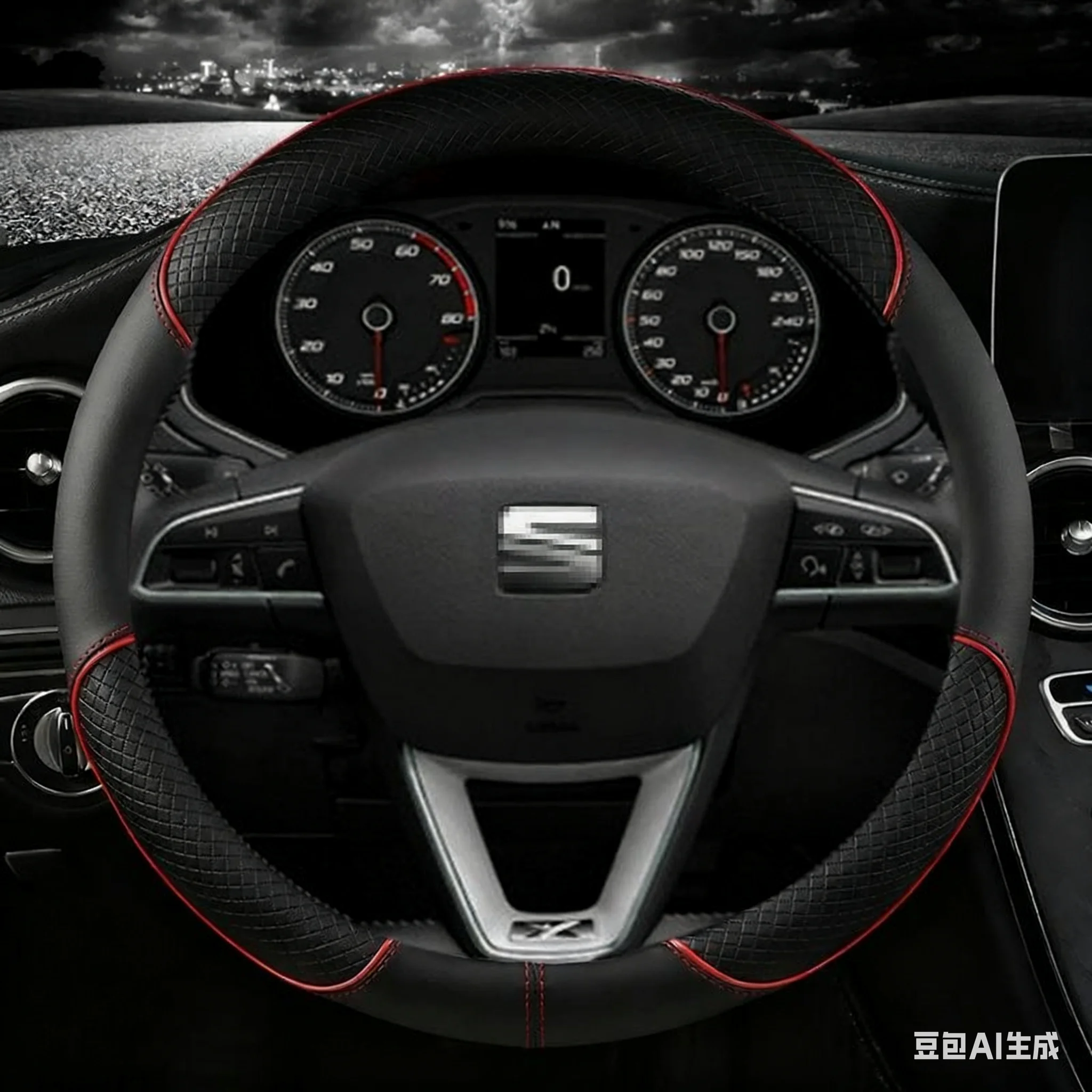 

Car Steering Wheel Cover Microfiber Leather 38cm Non-Slip For Seat Tarraco Arona Ateca Ibiza Toledo Mii Leon Arosa Exeo ST FR