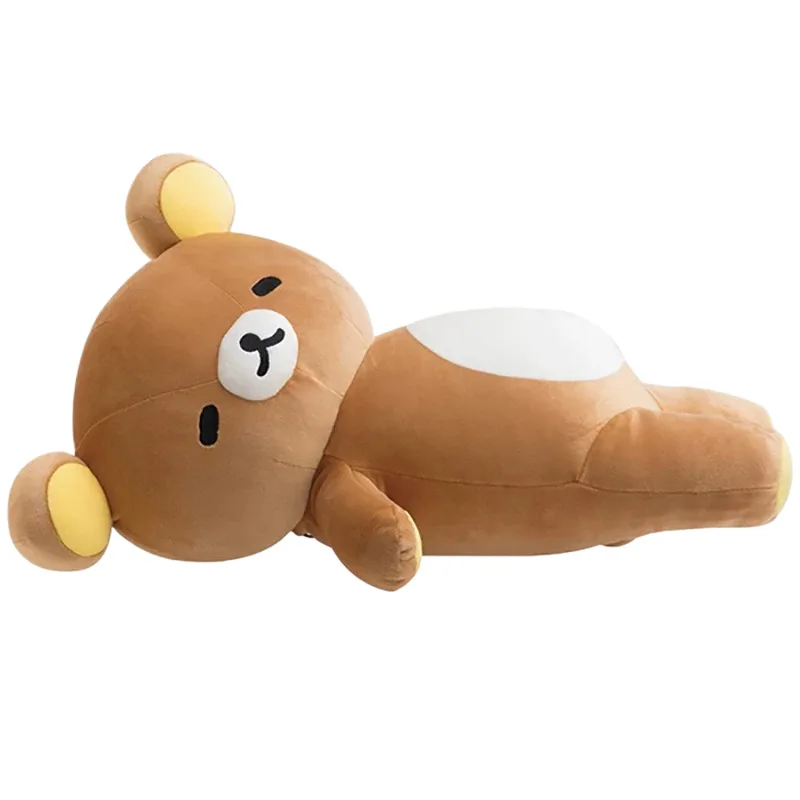 Rilakkuma Extra weiches, übergroßes Plüschtier, langes Körperkissen, Sofakissen, Schlafbegleiter für faule Freizeit, niedliches Stoffpuppengeschenk