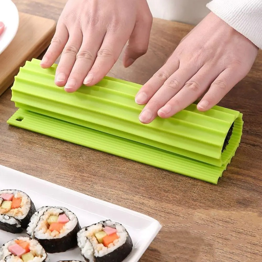 

Reusable Silicone Sushi Roller Mats Food Grade Material Professional Sushi Maker Roller Square Hangable Cake Roll Pad Japanese