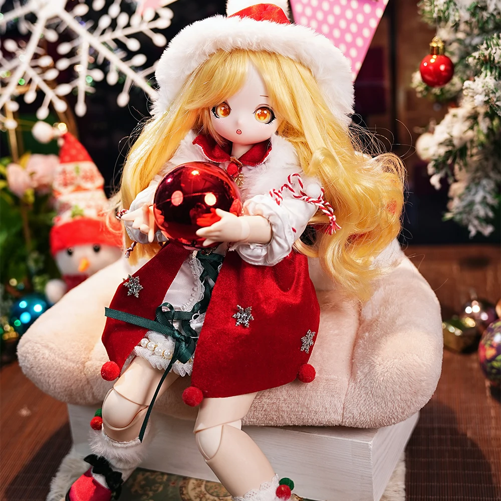 DBS 1/4 BJD Dream Fairy Anime Character Christmas-Style Fair Skin 16-Inch (40 cm) Ball-Jointed Doll Set MSD Gift