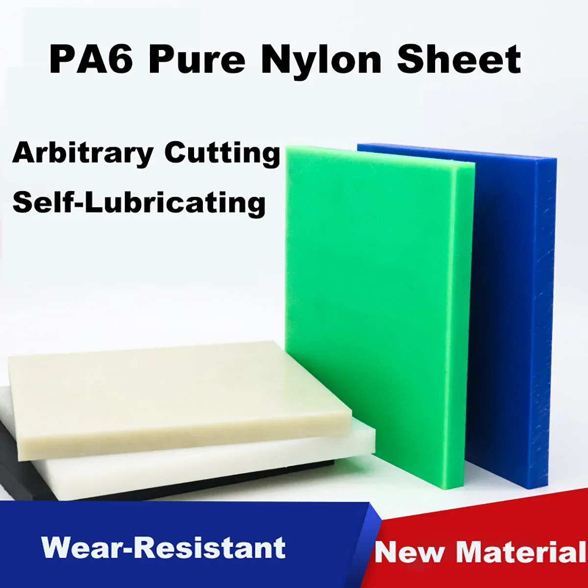 

1Pcs Blue White Black PA6 Pure Nylon Plate Sheet Block CNC Machining Plastic Materials Thick 2/3/4/5/6/8/10/12/15/20/25/30mm