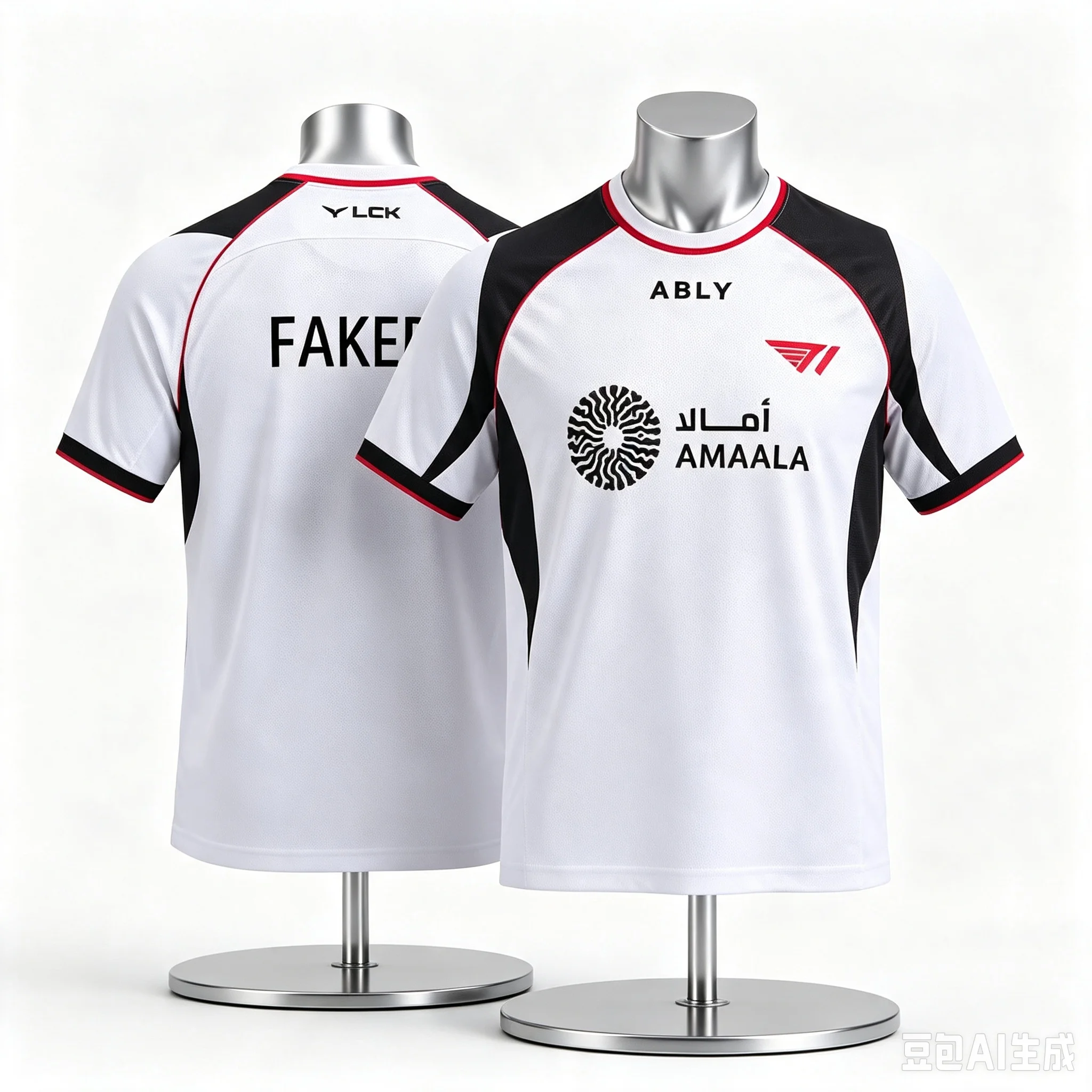 Family Replica E‑Sport Jersey, Crew‑Neck Mesh Top, Color Block Panel Design,Breathable Polyester, Casual Gaming Fan Tee