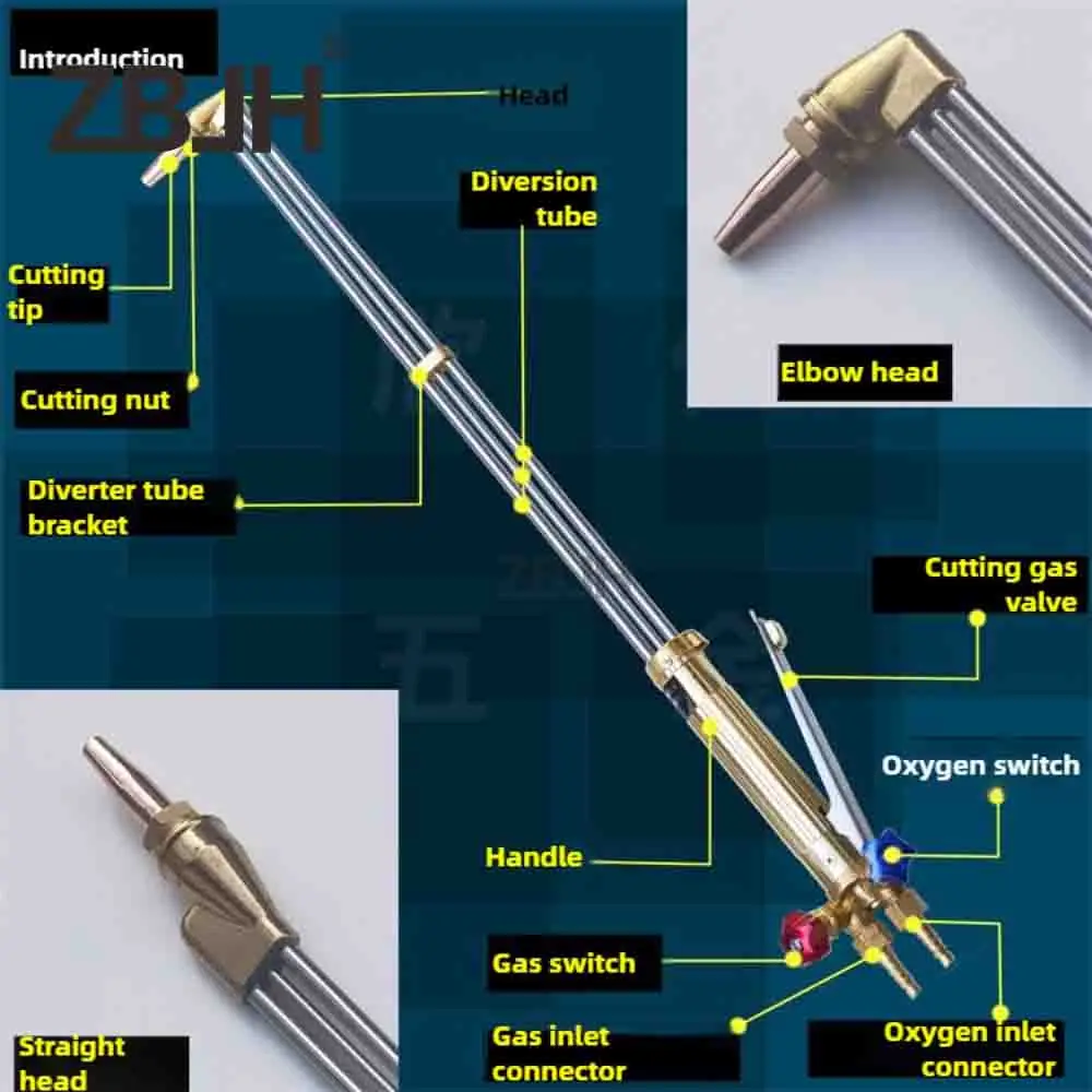 length 80cm Elbow Head Explosion-Proof Gas Cutting Torch