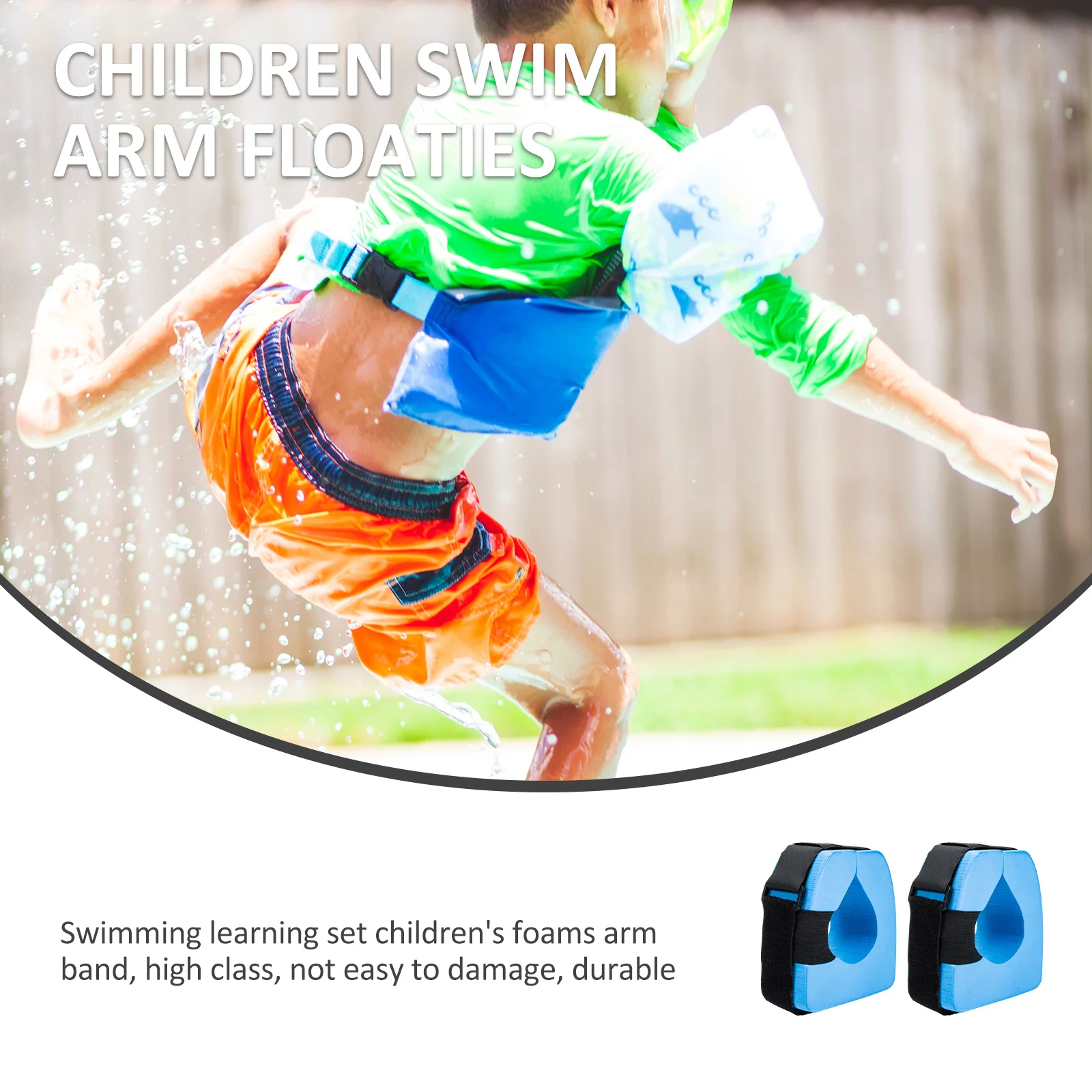 2Pcs Children Swim Eva Thickened Arm Floaties Kids Swim Training Accessory Summer Pool Beach Lake Supplies