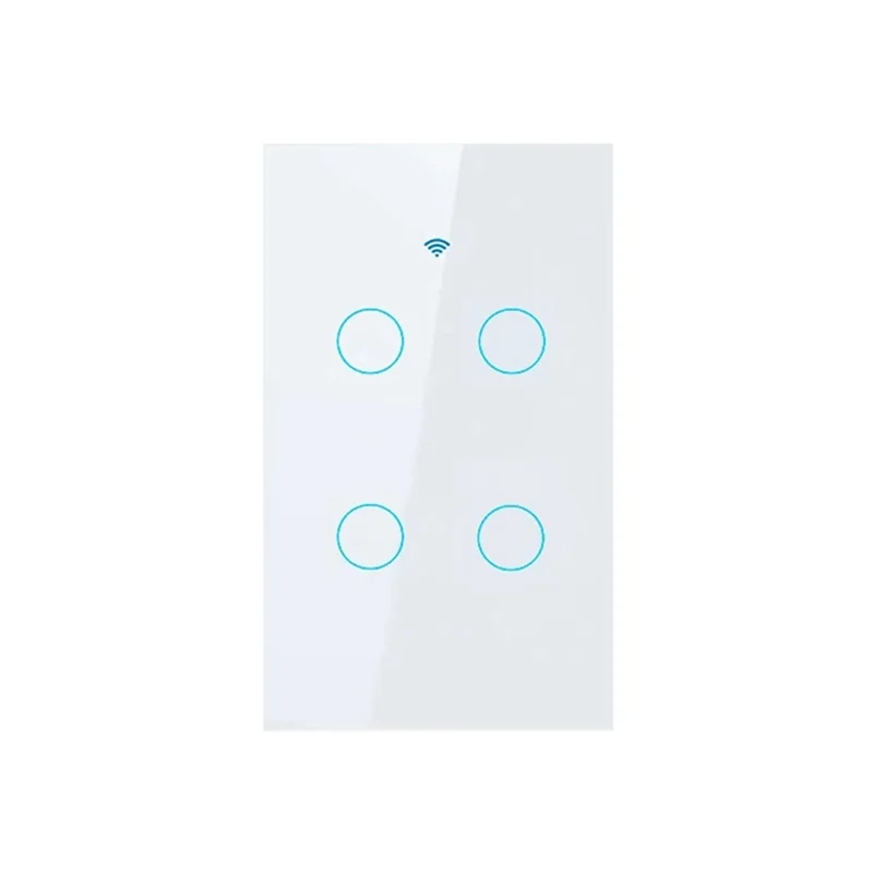 

AEE4-Tuya US Plug Wi-Fi умный настенный выключатель без нейтрального провода сенсорный датчик светодиодные выключатели света умный дом Alexa Google