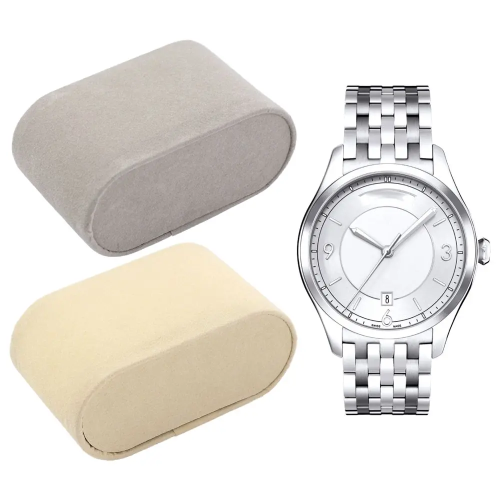 Elegante y sólido para caja de almacenamiento portátil para mujeres y hombres, almohadas de reloj coreano, soporte de exhibición de pulsera, almohadilla de exhibición de brazalete Simple