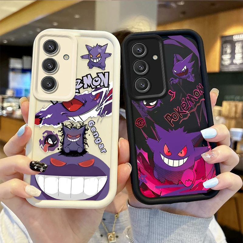 Lovely P-Pokemon Gengar Phone Case for Samsung Galaxy A35 A34 A33 A32 5G A31 A30 A24 A23 A22 A16 A12 A06 A03 M55 Non-Slip Covers