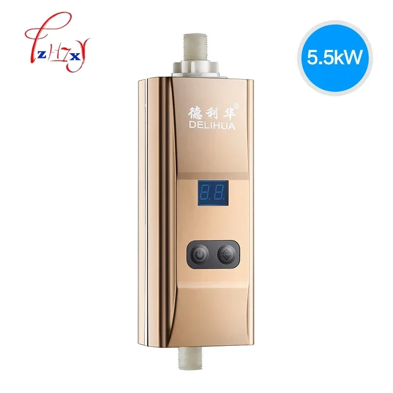 Per uso domestico 220v Casa Riscaldatore di Acqua Elettrico Istantaneo Rubinetto di Riscaldamento Doccia Vasca Da Bagno Riscaldatore di Ingresso Acqua di Fondo 220V 1 Pi