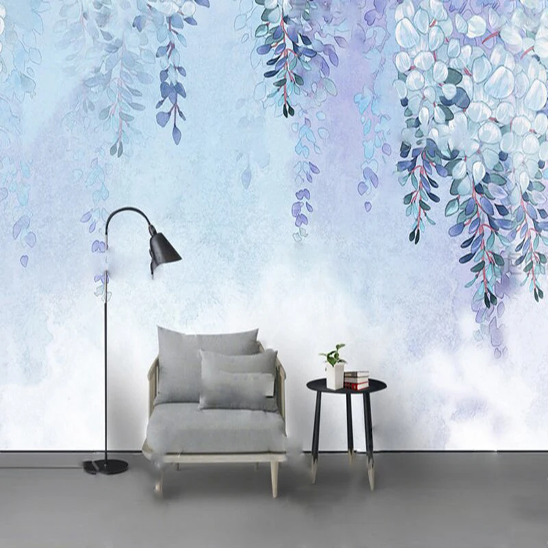 

Customized Modern simple and elegant floral and plant TV luxurious home decoration background wall