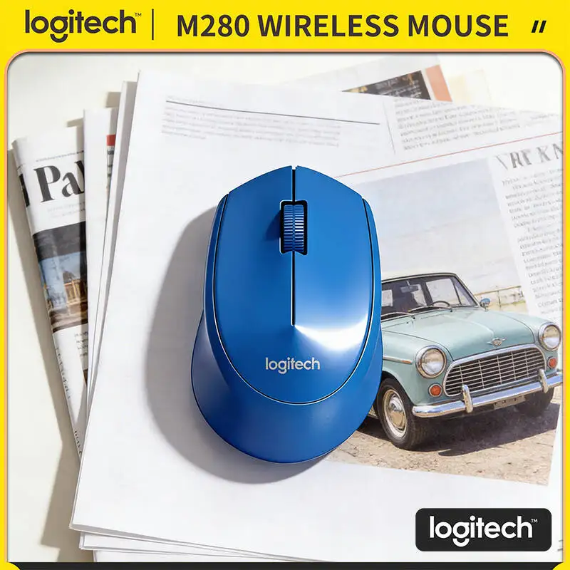 

Logitech M280 Ergonomic Wireless Mouse 2.4GHz Stable Connection 1000 DPI 18-Month Battery for Office Home Desktop