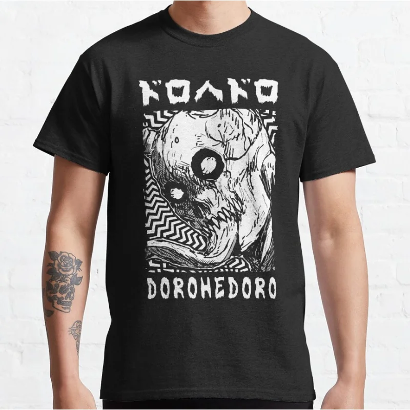 

Chidaruma Manga Dorohedoro caiman Anime T shirt kaiman Manga Men's print Graphic Tee 100% cotton Y2K clothes All size tops