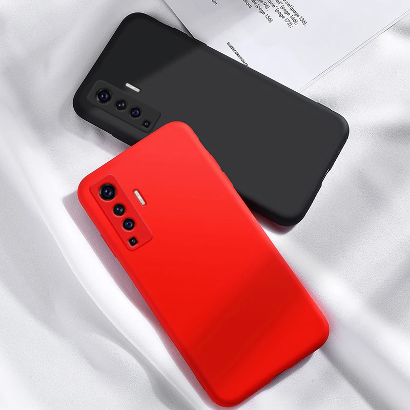 For Vivo X50 Pro Case Liquid Ultra Thin Silicone Shockproof Soft Case For Vivo X60 X60 Pro Plus Cover For Vivo X70 X70 Pro Plus