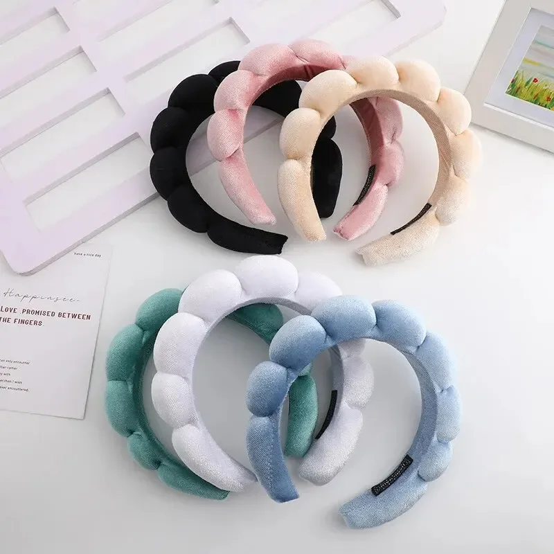 Velvet Hair Band High Skull Top Sponge Fried Dough Twists High Sense Hair Band Hair Accessories Solid Color Hair Band