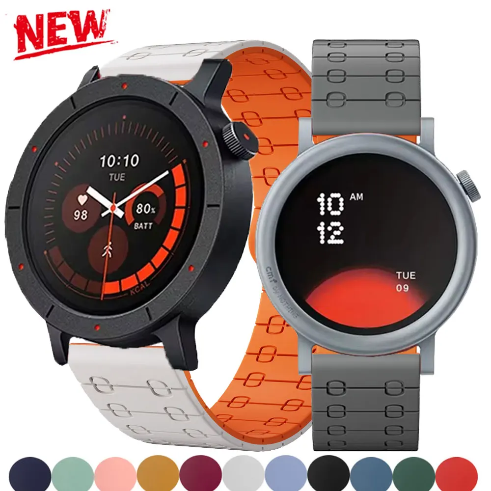 Magnetic Bracelet For CMF Watch Pro 3 2 OnePlus Watch 46mm Strap Correa For Garmin Approach S50 Forerunner 970 570 Silicone Band