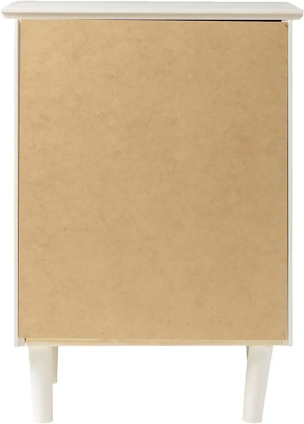 Edison tradicional madeira 3 gavetas mesa de cabeceira mesa lateral quarto gaveta de armazenamento e prateleira mesa de cabeceira, 18 polegadas, branco