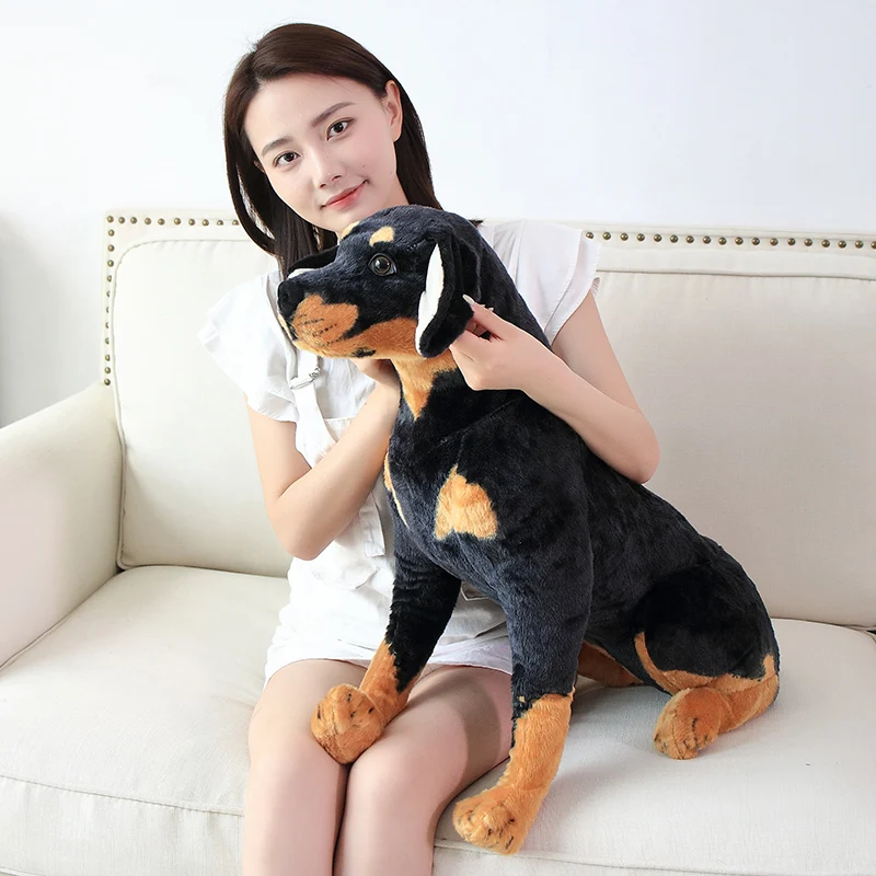 子供のためのリアルな犬のぬいぐるみ,23〜66cm, 1個