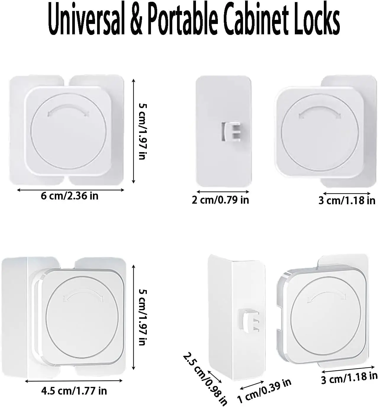 Cabinet Locks for Babies, Kids and Toddlers Proofing Cabinet Child, Safety Locks Suitable for Cabinets, Drawer and Refrigerator