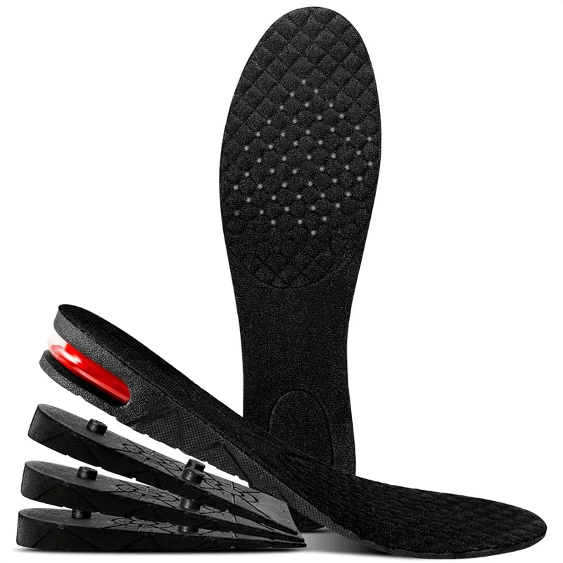 Höhenverstellbare Einlegesohlen mit Luftpolster für Herren und Damen, 3-9 cm, unsichtbare, variable Einlage, anpassbare, zuschneidbare Erhöhungseinlage