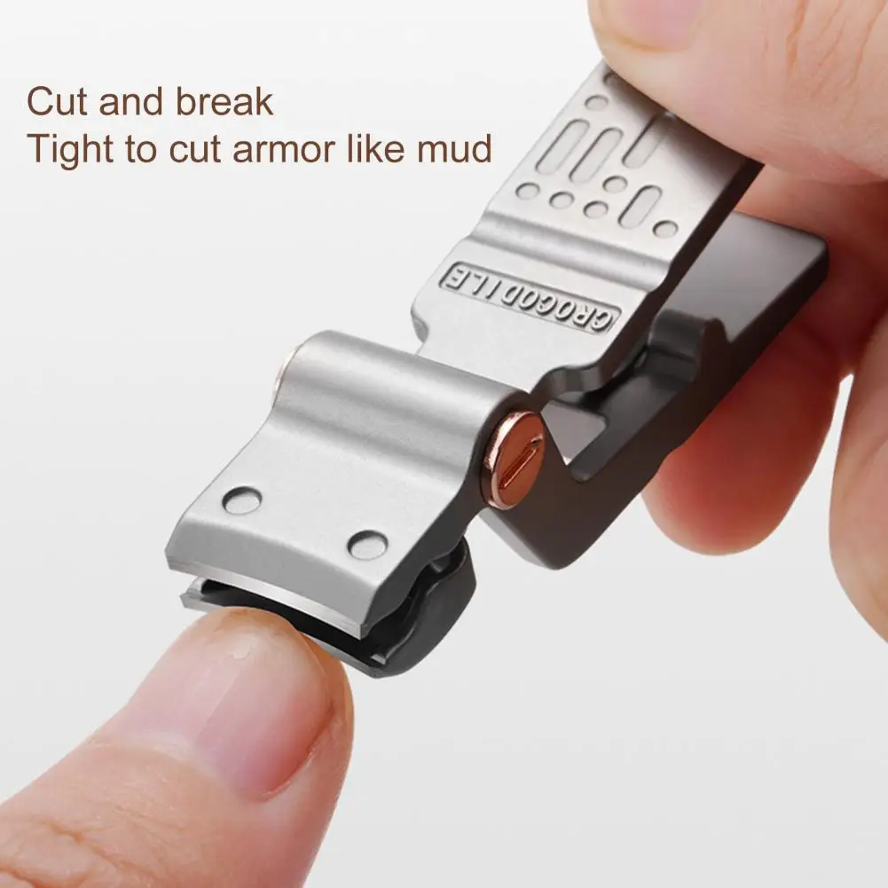 Nail Clipper with Key Ring Save Effort Wide Jaw Sharp Manicure Tool Stainless Steel Thick Fingernail Toenails Cutter