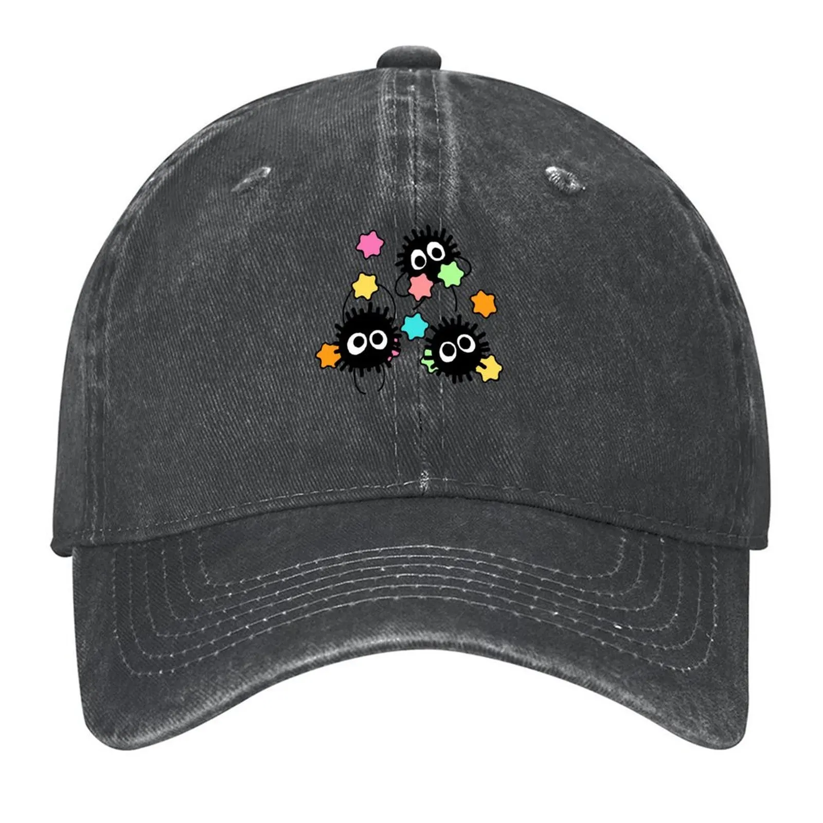 

Happy Soot Sprites Baseball Cap Unique hats custom Hat funny hat Military Tactical Cap Female Men's