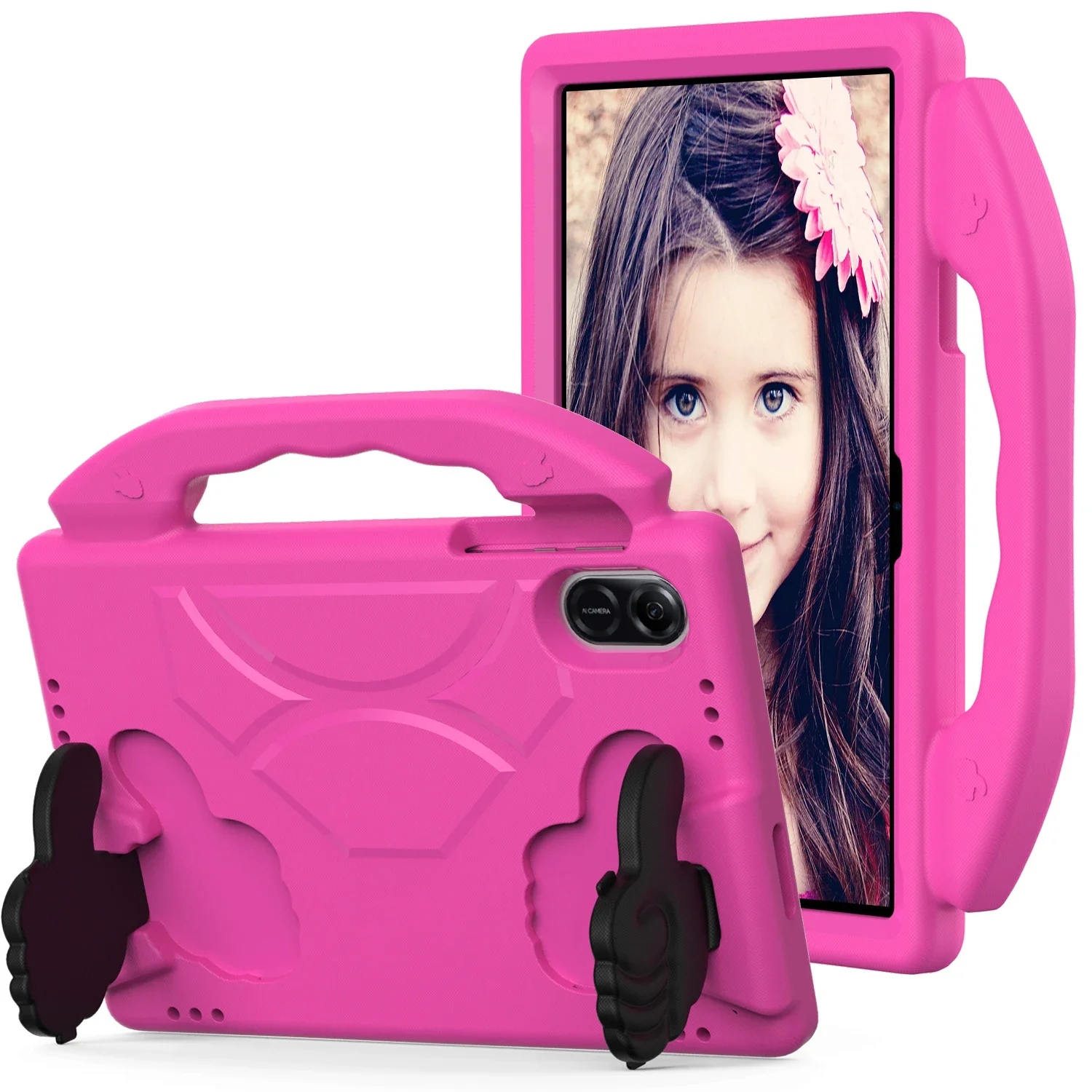 EVA Kids Portable Thumb Stand Tablet Case for Honor Pad X8A Case 11Inch Soft Solid Color Skin Feel Shockproof Full Protect Cover